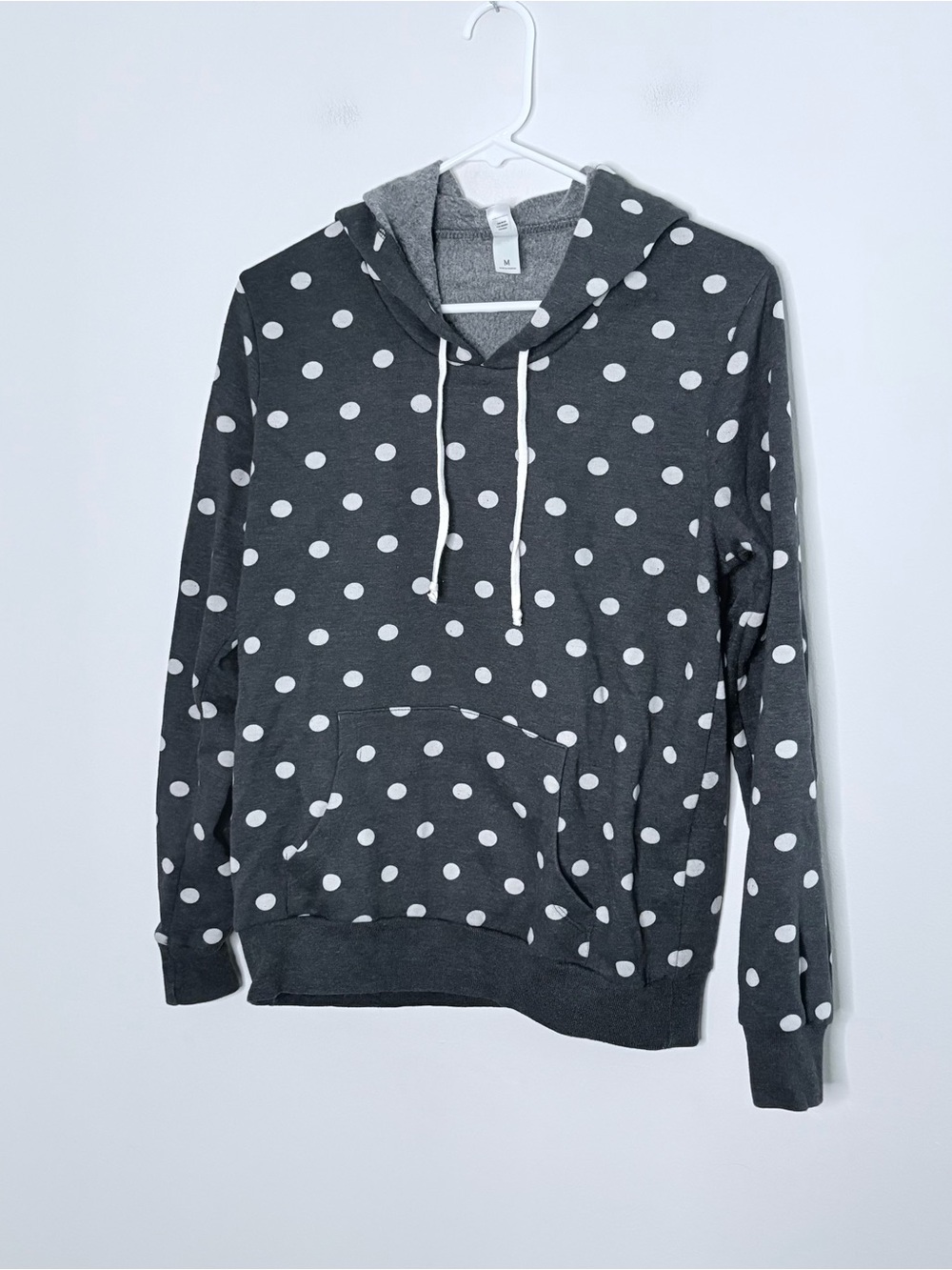 Alternative women’s grey White Polka Dot sweatshirt casual cute soft fall